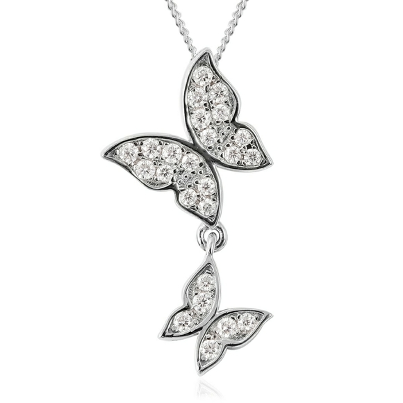 BUTTERFLY MOISSANITE NECKLACE - Picture 2 of 6